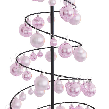 LED Weihnachtsbaum mit Kugeln 100 LEDs Warmweiß 150 cm