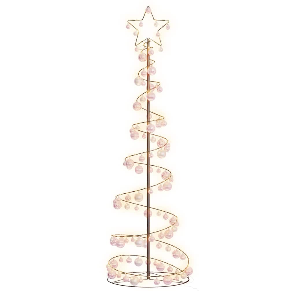 LED Weihnachtsbaum mit Kugeln 120 LEDs Warmweiß 180 cm