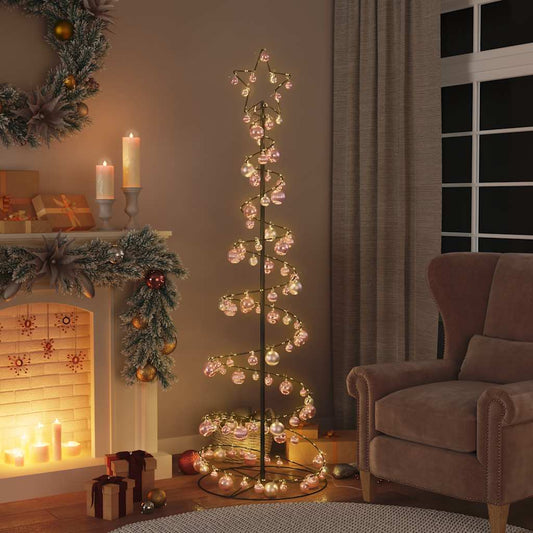 LED Weihnachtsbaum mit Kugeln 120 LEDs Warmweiß 180 cm
