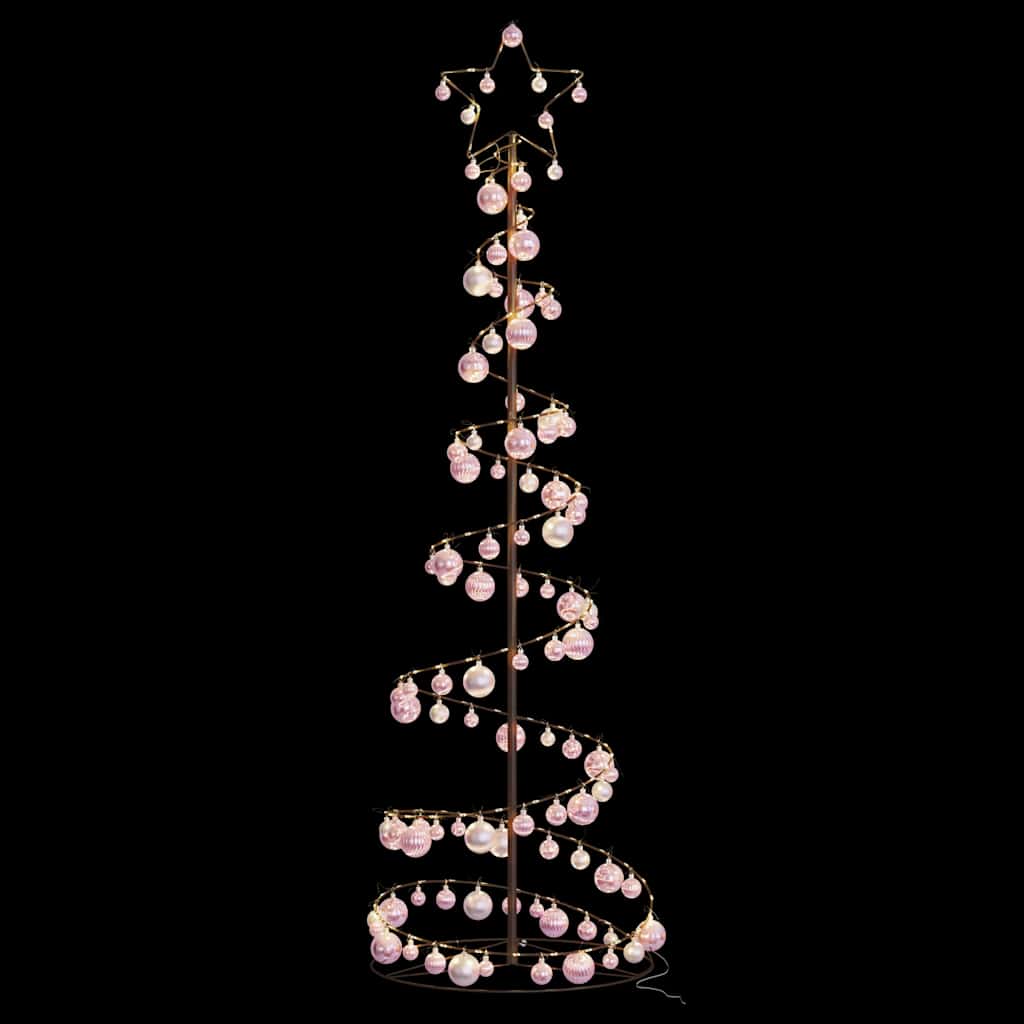 LED Weihnachtsbaum mit Kugeln 120 LEDs Warmweiß 180 cm