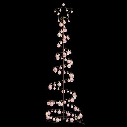 LED Weihnachtsbaum mit Kugeln 120 LEDs Warmweiß 180 cm