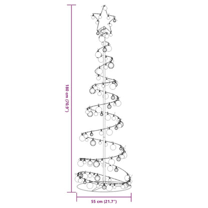 LED Weihnachtsbaum mit Kugeln 120 LEDs Warmweiß 180 cm
