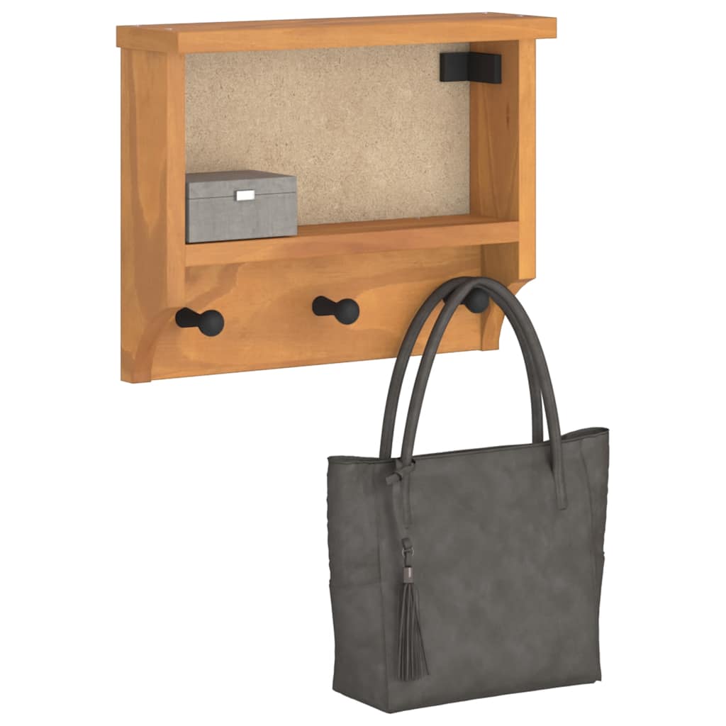 Wandgarderobe SANDNES 45x12x35 cm Massivholz Kiefer