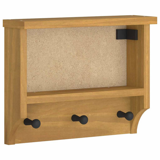 Wandgarderobe SANDNES 45x12x35 cm Massivholz Kiefer