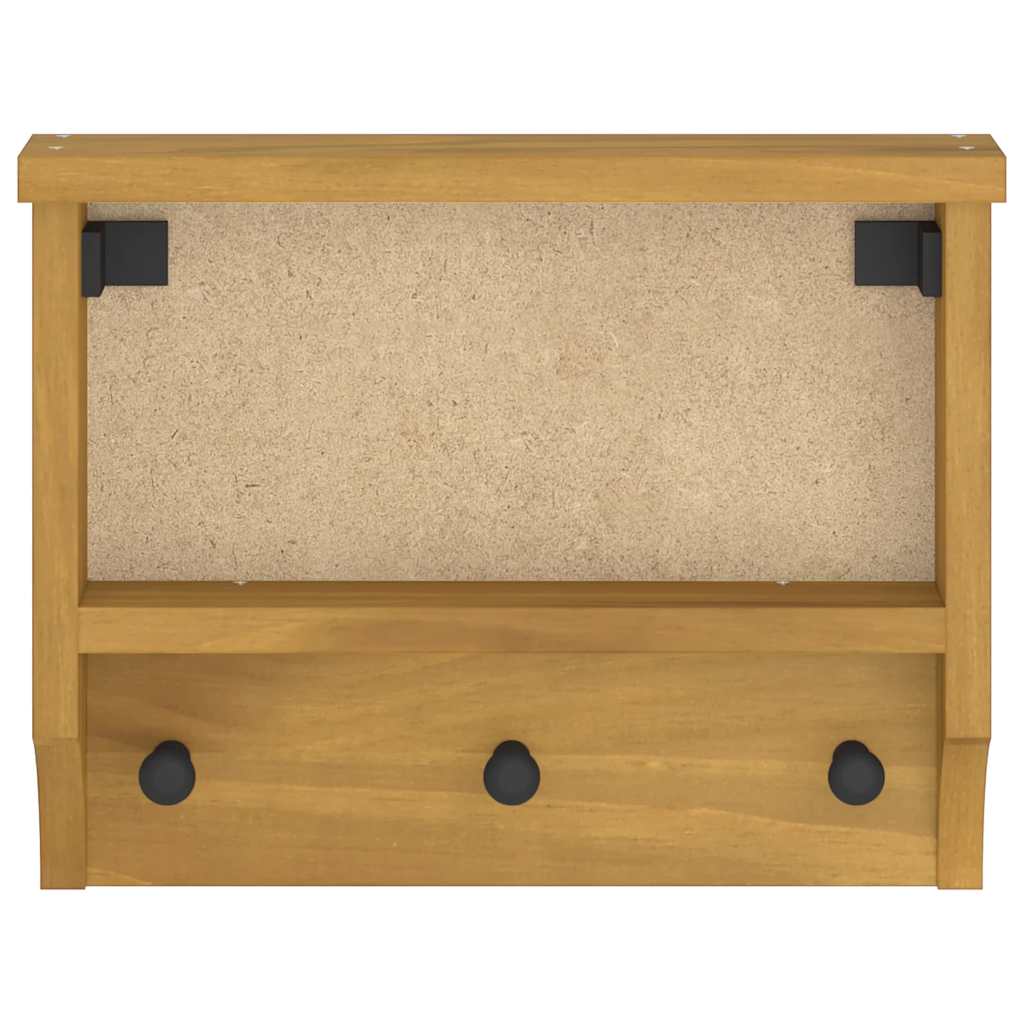 Wandgarderobe SANDNES 45x12x35 cm Massivholz Kiefer