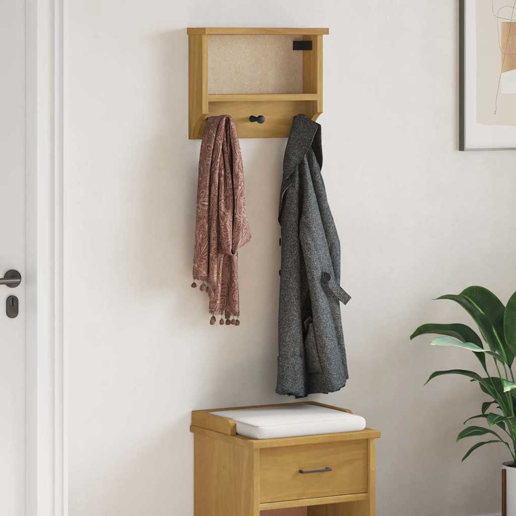 Wandgarderobe SANDNES 45x12x35 cm Massivholz Kiefer