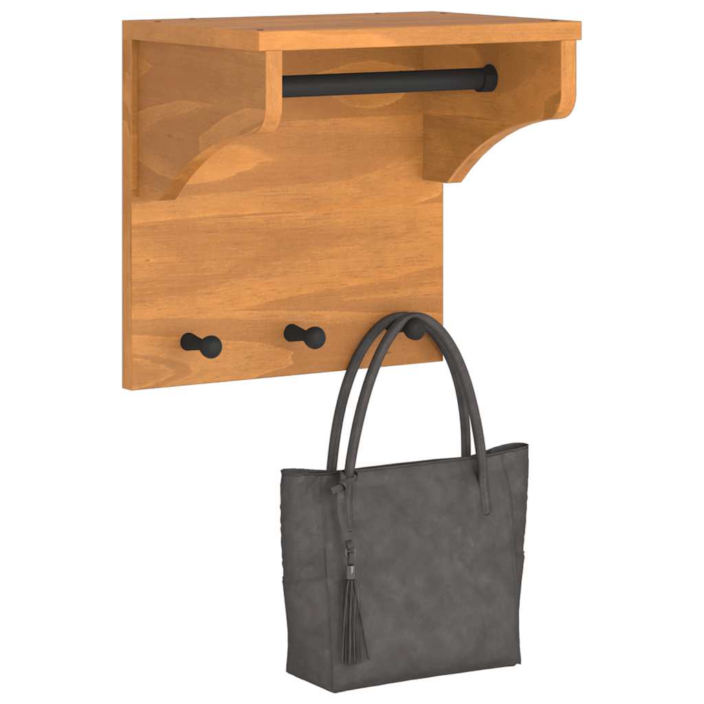 Wandgarderobe SANDNES 43x30x42 cm Massivholz Kiefer