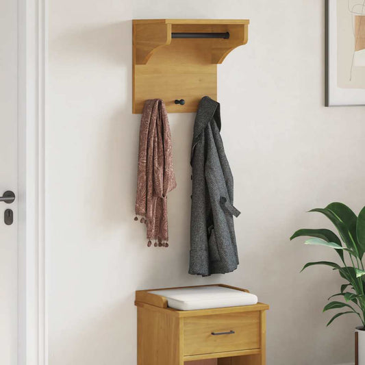 Wandgarderobe SANDNES 43x30x42 cm Massivholz Kiefer