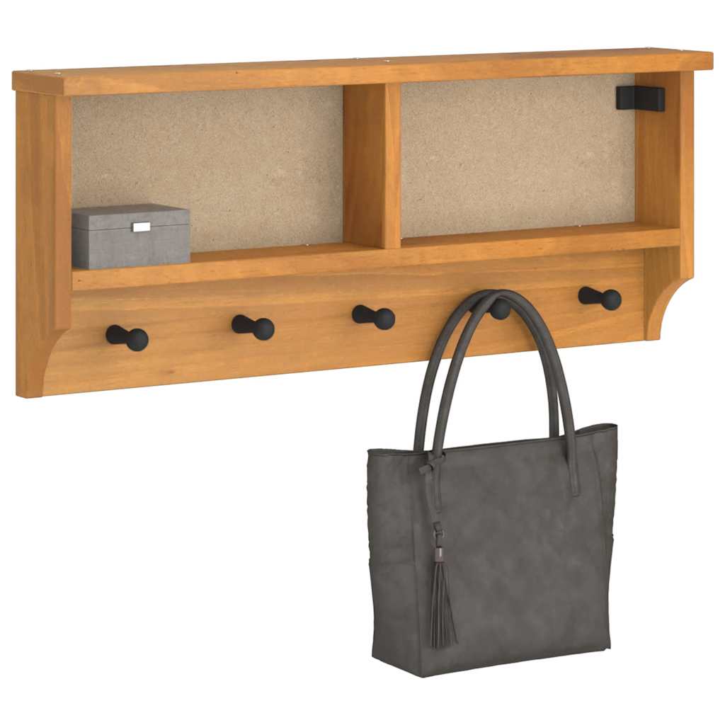 Wandgarderobe SANDNES 87x12x35 cm Massivholz Kiefer