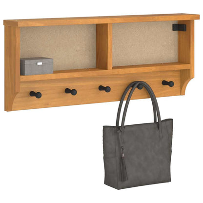 Wandgarderobe SANDNES 87x12x35 cm Massivholz Kiefer