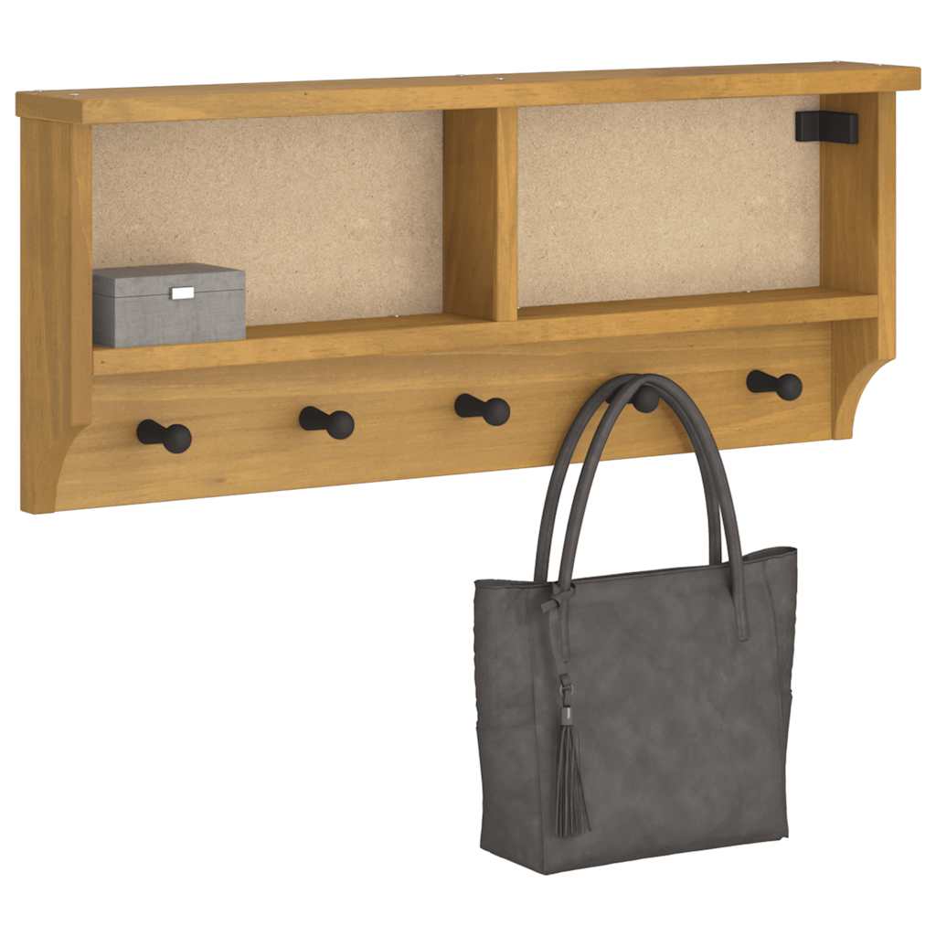 Wandgarderobe SANDNES 87x12x35 cm Massivholz Kiefer