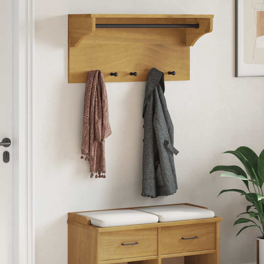 Wandgarderobe SANDNES 87x30x42 cm Massivholz Kiefer