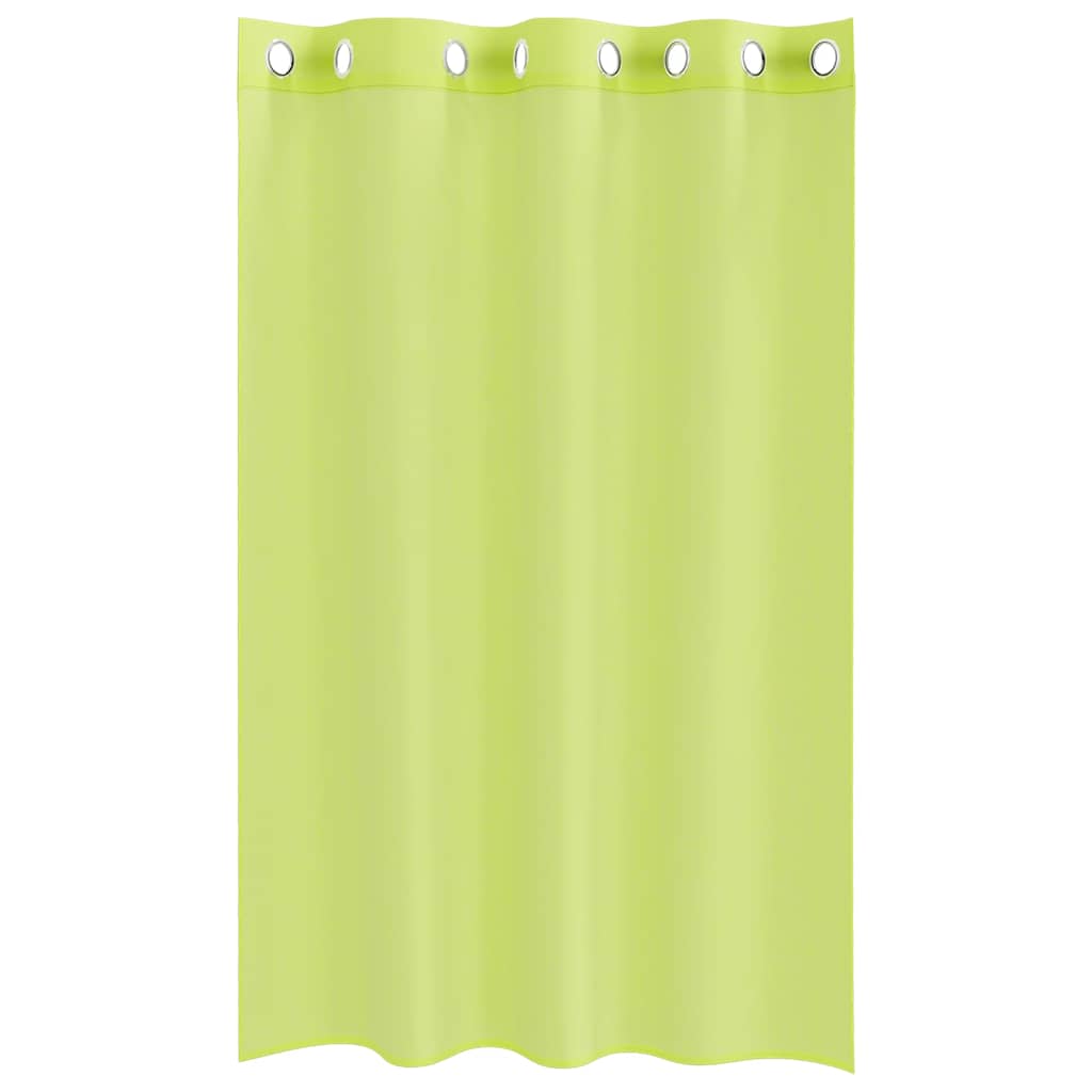 Voile Vorhänge mit Ösen 2 Stk. Apfelgrün 140x175 cm