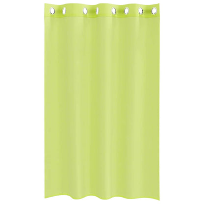 Voile Vorhänge mit Ösen 2 Stk. Apfelgrün 140x175 cm