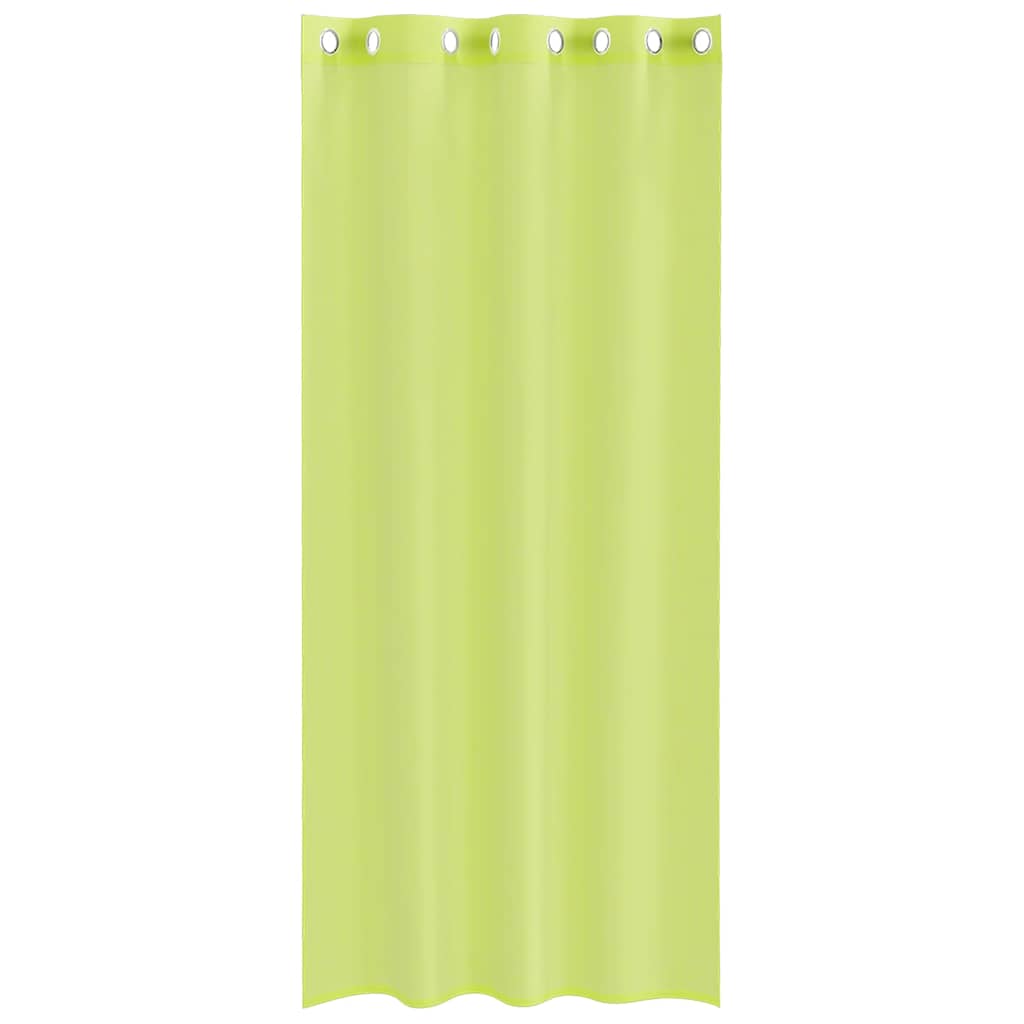 Voile Vorhänge mit Ösen 2 Stk. Apfelgrün 140x245 cm