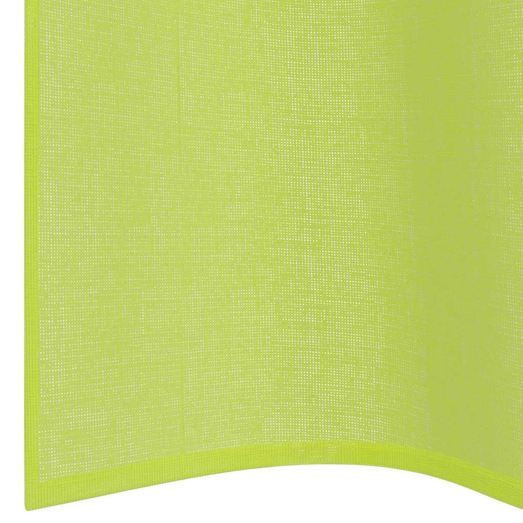 Voile Vorhänge mit Ösen 2 Stk. Apfelgrün 140x245 cm