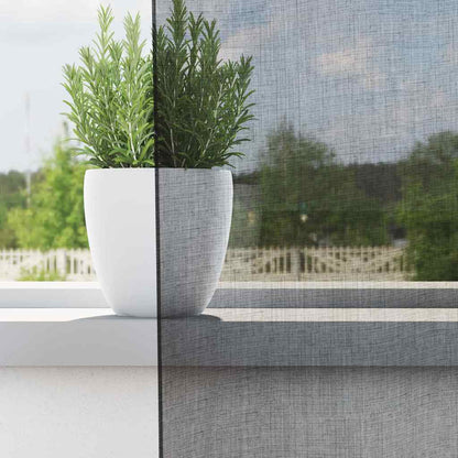 Voile Vorhänge mit Ösen 2 Stk. Schwarz 140x140 cm