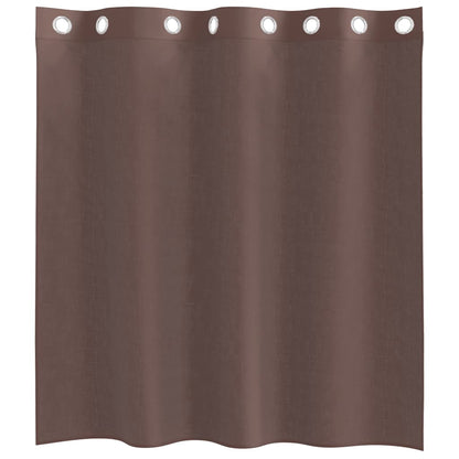 Voile Vorhänge mit Ösen 2 Stk. Braun 140x140 cm