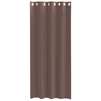 Voile Vorhänge mit Ösen 2 Stk. Braun 140x225 cm