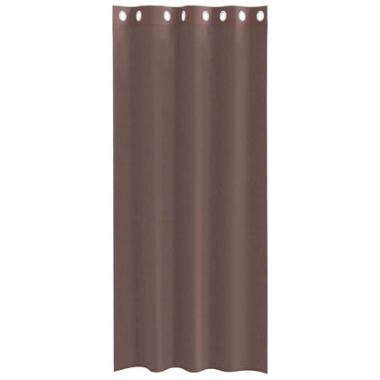 Voile Vorhänge mit Ösen 2 Stk. Braun 140x245 cm
