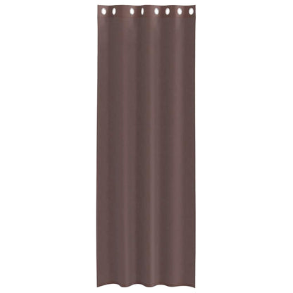 Voile Vorhänge mit Ösen 2 Stk. Braun 140x260 cm