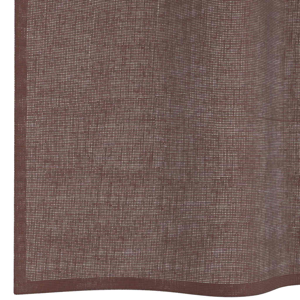 Voile Vorhänge mit Ösen 2 Stk. Braun 140x300 cm