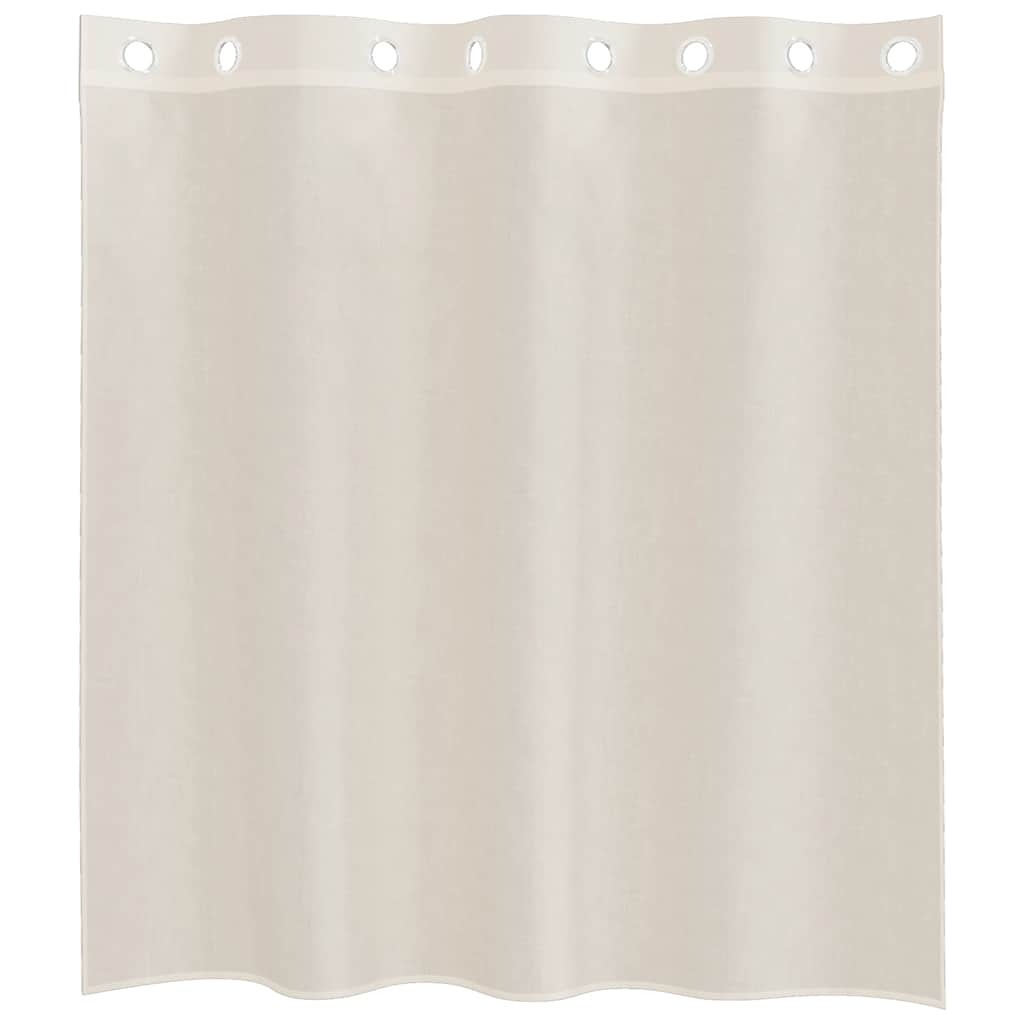 Voile Vorhänge mit Ösen 2 Stk. Creme 140x140 cm