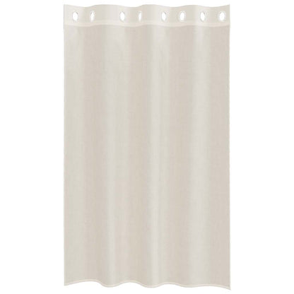 Voile Vorhänge mit Ösen 2 Stk. Creme 140x175 cm