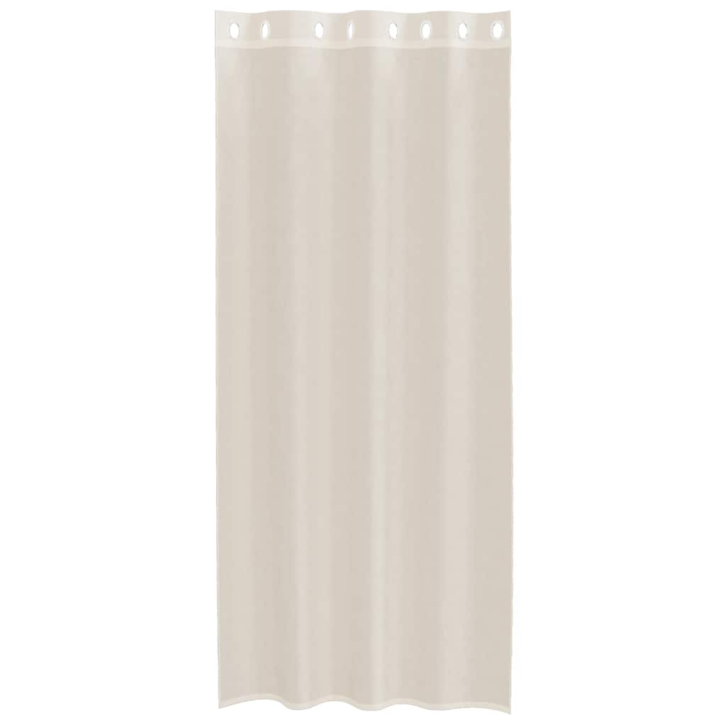 Voile Vorhänge mit Ösen 2 Stk. Creme 140x245 cm