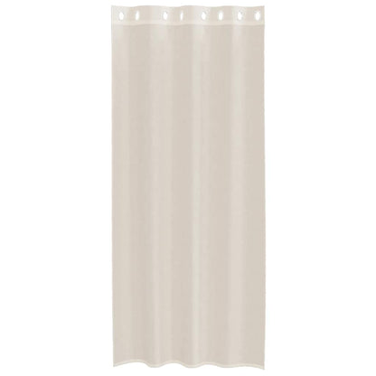 Voile Vorhänge mit Ösen 2 Stk. Creme 140x245 cm