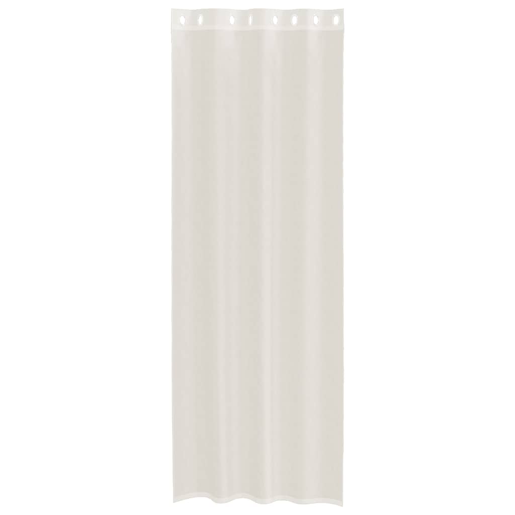 Voile Vorhänge mit Ösen 2 Stk. Creme 140x300 cm
