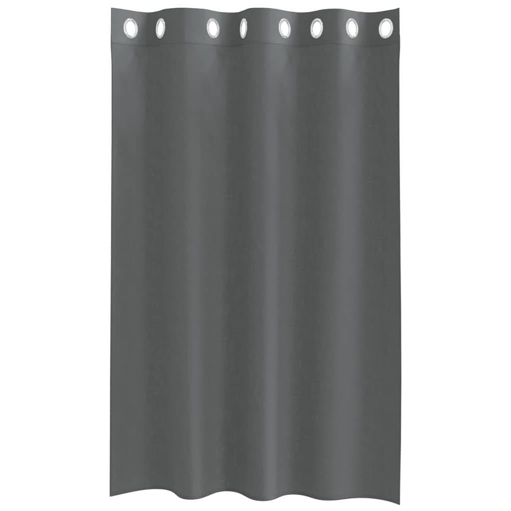 Voile Vorhänge mit Ösen 2 Stk. Dunkelgrau 140x140 cm