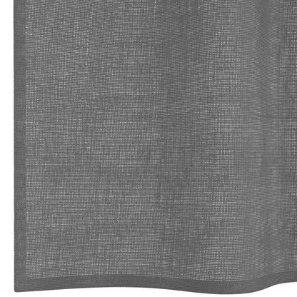 Voile Vorhänge mit Ösen 2 Stk. Dunkelgrau 140x140 cm
