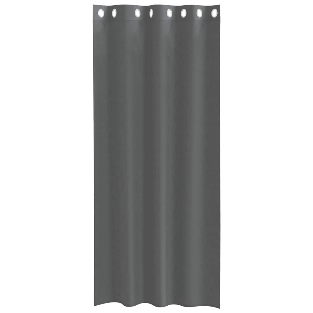 Voile Vorhänge mit Ösen 2 Stk. Dunkelgrau 140x225 cm