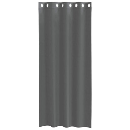 Voile Vorhänge mit Ösen 2 Stk. Dunkelgrau 140x225 cm