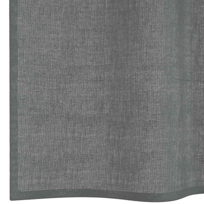 Voile Vorhänge mit Ösen 2 Stk. Dunkelgrau 140x225 cm