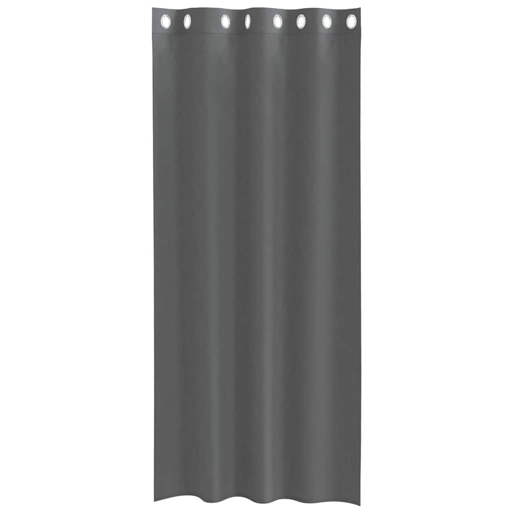 Voile Vorhänge mit Ösen 2 Stk. Dunkelgrau 140x245 cm