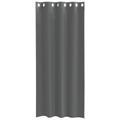 Voile Vorhänge mit Ösen 2 Stk. Dunkelgrau 140x245 cm