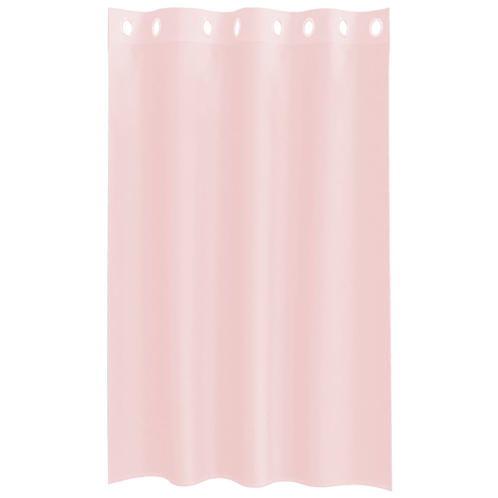 Voile Vorhänge mit Ösen 2 Stk. Hellrosa 140x175 cm