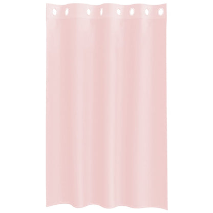 Voile Vorhänge mit Ösen 2 Stk. Hellrosa 140x175 cm