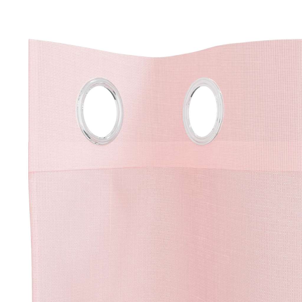 Voile Vorhänge mit Ösen 2 Stk. Hellrosa 140x260 cm