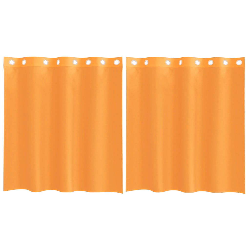 Voile Vorhänge mit Ösen 2 Stk. Orange 140x140 cm