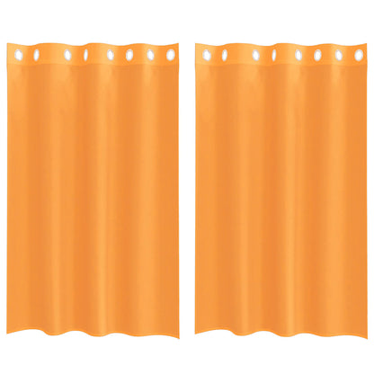 Voile Vorhänge mit Ösen 2 Stk. Orange 140x175 cm