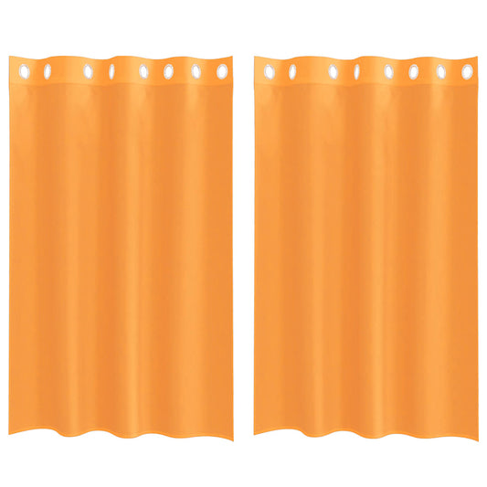 Voile Vorhänge mit Ösen 2 Stk. Orange 140x175 cm