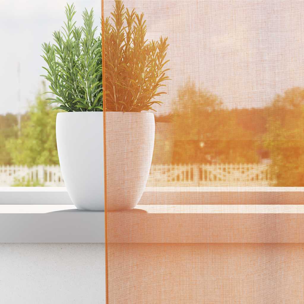 Voile Vorhänge mit Ösen 2 Stk. Orange 140x175 cm
