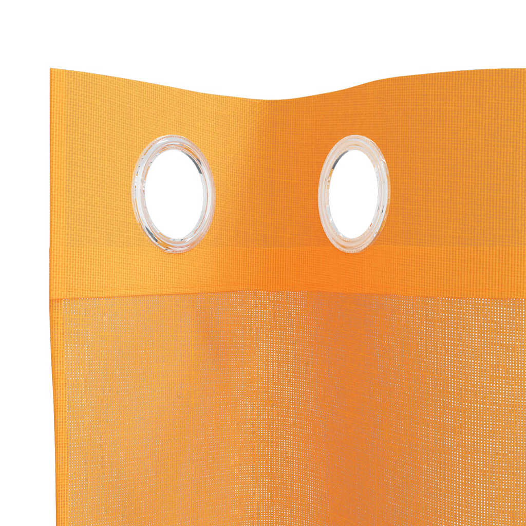 Voile Vorhänge mit Ösen 2 Stk. Orange 140x175 cm