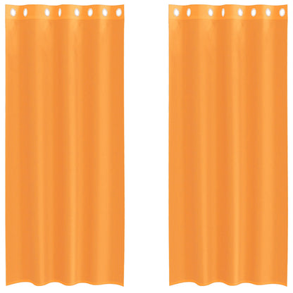 Voile Vorhänge mit Ösen 2 Stk. Orange 140x245 cm