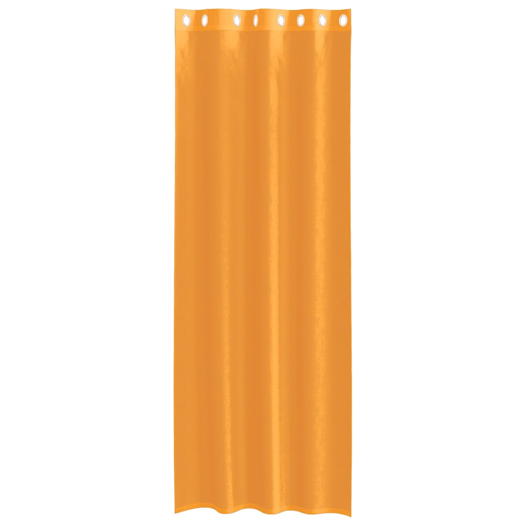 Voile Vorhänge mit Ösen 2 Stk. Orange 140x260 cm