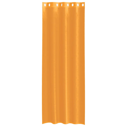 Voile Vorhänge mit Ösen 2 Stk. Orange 140x300 cm
