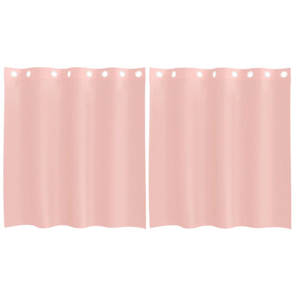Voile Vorhänge mit Ösen 2 Stk. Rosa 140x140 cm